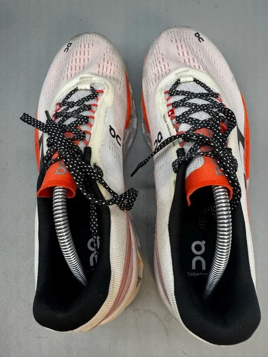 Size 10 - On Cloudmonster 2 White Flame Mens Running Walking Shoes - Picture 5 of 8